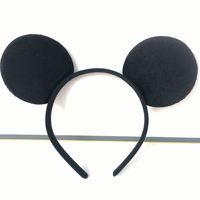 Serre-tête élastique pour filles, motif nœud à pois de dessin animé, oreilles de souris, en plastique, pour fête d'enfants, avec paillettes, style Minnie
