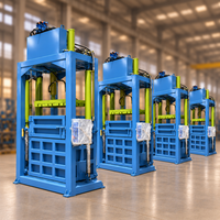 Presse à balles verticale hydraulique pour tapis, chaussures et déchets textiles, destinée aux centres de recyclage