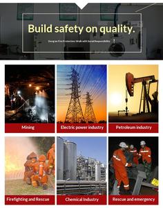 Combinaison de <span class=keywords><strong>pompier</strong></span> résistante à <span class=keywords><strong>la</strong></span> chaleur en polypropylène pour intervention en zone forestière, uniforme de sauvetage, kaki/bleu marine/orange, anti-feu - Product Image 4