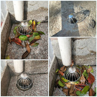 Drain de toit plat DN 100 avec bride en bitume et protection contre les feuilles, entrée de gouttière de toit de 4 pouces pour drainage au sol, compatible DN 110