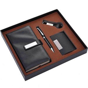 Set de Regalo Promocional: Caja de Cartón con Logotipo, Diario de Bolsillo A6, Bolígrafo Roller, Estuche para Tarjetas con Tapa Abatible, Llavero - Product Image 3