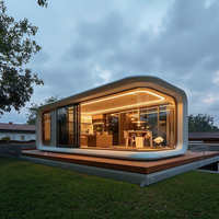 Cabine de couchage préfabriquée en acier moderne, imperméable, structure en acier, pour parc extérieur, salle de bain, bureau, magasin, design de capsule spatiale
