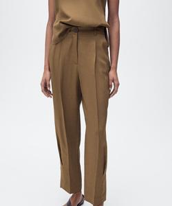 Sofisticado conjunto de lino sin mangas ideal para viajes de negocios estilo resort elegante y a la moda - Product Image 5