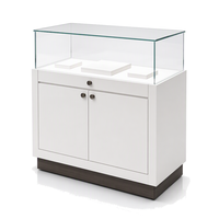 Comptoir de présentation de bijoux en verre GZowin avec éclairage LED, vitrine de vente au détail durable pour les bijouteries
