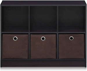 AILICHEN Basic 3x2 <span class=keywords><strong>bibliothèque</strong></span> moderne <span class=keywords><strong>bibliothèque</strong></span> lignes sombres design à profil <span class=keywords><strong>bas</strong></span> stockage <span class=keywords><strong>bibliothèque</strong></span> couleur noyer foncé - Product Image 6