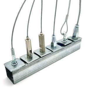 Système de support de montage à tige filetée avec kit de <span class=keywords><strong>suspension</strong></span> à câble personnalisable et serrure de câble, prix usine - Product Image 3