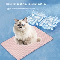 Tapis rafraîchissant respirant pour animaux de compagnie, coussin doux en polyester à texture bulle, pliable et portable pour cage, canapé, voyage, chats