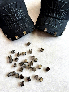 앨리스 크로스 자수 PVC 야구 모자 6패널 패셔너블 곡선형 챙 <span class=keywords><strong>ASAP</strong></span> 록키 스타일 워시드 디스트로이드 스냅백 모자 - Product Image 6