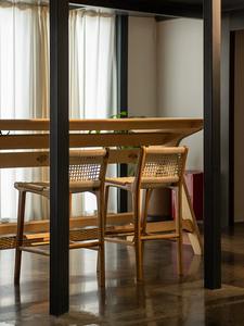 Entrée indonésienne île nordique chez l'habitant <span class=keywords><strong>bar</strong></span> <span class=keywords><strong>en</strong></span> bois massif rotin café haute maison salle à manger chaise <span class=keywords><strong>de</strong></span> <span class=keywords><strong>bar</strong></span> - Product Image 4