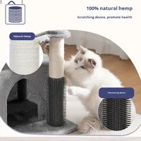 Grande structure d'escalade pour chat en bois minimaliste, maison pour chat, arbre à chat intégré, poteau à gratter en sisal, plateforme de saut, export