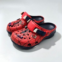 Chaussures d'été décontractées unisexes pour couple, motif araignée rouge, antidérapantes, tendance, best-seller, vente en gros, chaussures parent-enfant, EVA