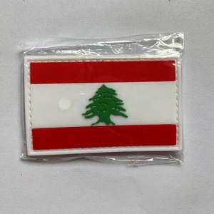 Parche de PVC para Bandera del Líbano, Banderas del Líbano, Parches de Gancho y Bucle de PVC, Parche Táctico para Banderas Libanesas - Product Image 2