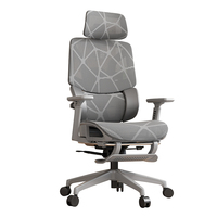 Chaise de bureau exécutive moderne - Ergonomique, dossier en maille, accoudoirs réglables, dossier haut, structure métallique, rotation à 360°, confortable