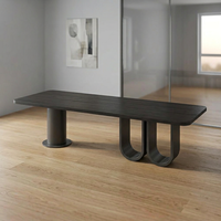 Bureau de direction commercial italien sur mesure, table moderne simple en bois massif, bureau d'ordinateur, poste de travail, bureau d'étude, lumière saine
