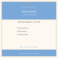 Capsules de complément de collagène Complex 14, 90 capsules, complément de collagène antioxydant pour adultes pour nourrir la peau