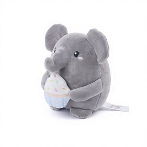 Peluche éléphant mignonne avec design cupcake, rembourrage en coton PP, doublure en maille, couverture pour bébé, enfants, cadeau et décoration de la maison - Product Image 4