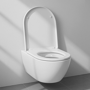 Inodoro suspendido contemporáneo con <span class=keywords><strong>cisterna</strong></span> oculta, diseño <span class=keywords><strong>de</strong></span> asiento sin borde, inodoro WC que ahorra espacio - Product Image 3