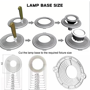 Soporte para Lámparas <span class=keywords><strong>de</strong></span> Techo LED <span class=keywords><strong>de</strong></span> Fábrica PANGUI, Portalámparas Empotrado, Accesorio <span class=keywords><strong>de</strong></span> Iluminación Redondo para Interiores - Product Image 2