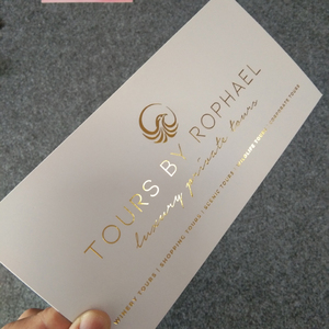 Stempeln Visitenkarte Benutzer definiertes Logo Dank Grußkarten Gold <span class=keywords><strong>Promotion</strong></span> Film Laminierung Beschichtetes Papier Benutzer definierte Größe Siebdruck - Product Image 5