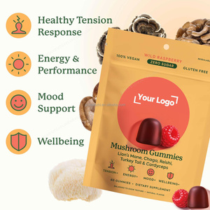 Integratore di Funghi in Caramelle Gommose OEM, Criniera di Leone, Cordyceps, Chaga, Energia Naturale, Vegano, Non-OGM, 60 Pezzi - Product Image 2