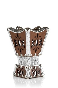 Porte-encens en métal avec finition blanche brillante, à utiliser pour la fragrance d'intérieur, décoration d'intérieur, brûleur d'encens en métal laiton - Product Image 3