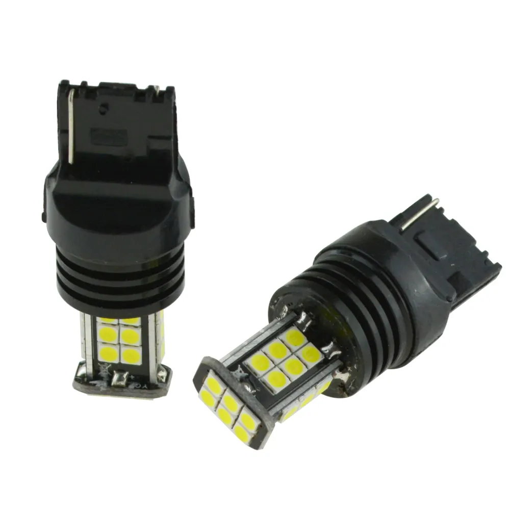 白色CE卸売12V DC T20 7440 24SMD 24LED 3030 canbusシングルコンタクトカーLED電球