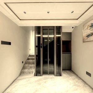 Безредукторный пассажирский лифт для дома на 8 человек, 3 этажа, для внутреннего использования, с бетонным шахтным каркасом, тяговый, для частного использования - Product Image 5