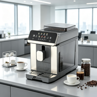 Cafetera Automática Anbolife con Preinfusión, Pantalla LED, Molinillo Cónico Integrado, WiFi, Memoria Personalizada, Fabricación OEM