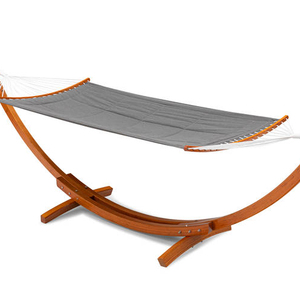 Muebles modernos jardín <span class=keywords><strong>madera</strong></span> resistente verano Multi rayas hamaca doble con soporte - Product Image 1