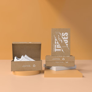 Tùy chỉnh sinh thái thân thiện có thể tái chế Kraft Giấy hộp giày với bao bì giày bền hộp giấy để bảo vệ giày - Product Image 2