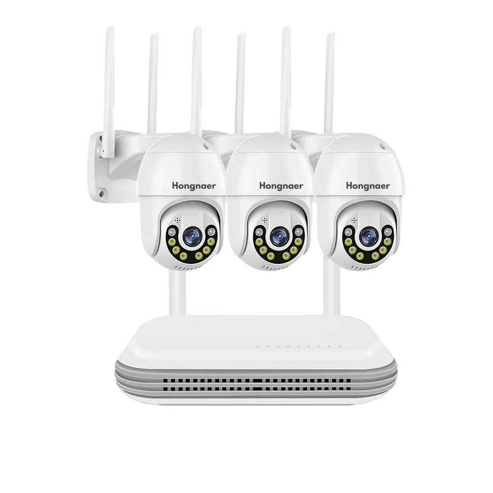 Home an ninh Chất lượng cao 3 kênh CCTV Wifi ip camera 2MP không dây NVR kit wifi 3CH PTZ Hệ thống camera