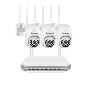 Home Security High Quality 3 Channel Cctv Wifi Ip Camera 2mp Wireless Nvr Kit WiFi 3ch Ptz Camera System