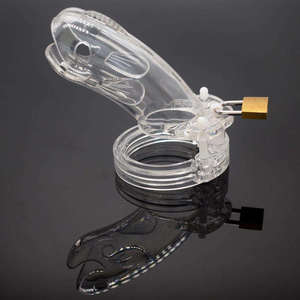 Juguetes Sexuales de Bondage Gay BDSM, Jaula de Castidad Masculina de Silicona, Jaula de Castidad Masculina de Plástico, Sissy - Product Image 4