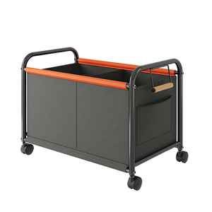 Rolling Rectangle <b>Metal</b> Toy Storage Rack on Wheels Large Capacity Movable Multi-functional 2-Layer Storage <b>Box</b> with Sorter - Product Image 1