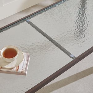 Heavy Duty Glass Top Metal Coffee <b>Table</b> for Indoor and Outdoor Use Strong <b>Iron</b> Frame Center <b>Table</b> Furniture with Tempered Glass - Product Image 3