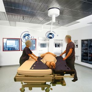 Sábanas de transporte de Cirugía de primeros auxilios médicas desechables azules con asas almohadillas de cama ecológicas portátiles y plegables reposicionamiento de pacientes - Product Image 2