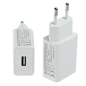 อะแดปเตอร์แปลงไฟแบบกำหนดเอง 5V2A ปลั๊กยุโรป พร้อมใบรับรอง CE สำหรับโคมไฟตั้งโต๊ะ สีขาว น้ำหนัก 29.5 กรัม - Product Image 2