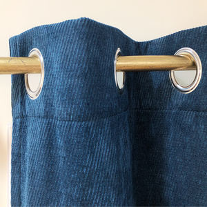 Stile rustico e retrò tinta unita blu Navy velluto a coste tessuto tenda in poliestere <span class=keywords><strong>tende</strong></span> e <span class=keywords><strong>tende</strong></span> per il soggiorno o gli eventi - Product Image 2
