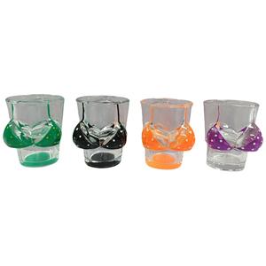 Verre à shot transparent personnalisé de haute qualité, motif bikini sexy, best-seller, artisanat de haute qualité OEM/ODM pour souvenirs touristiques - Product Image 3