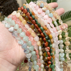 Giá sỉ Hạt đá tự nhiên hình trái tim Thạch anh hồng <span class=keywords><strong>Lapis</strong></span> <span class=keywords><strong>Lazuli</strong></span> làm đồ trang sức tự làm vòng tay vòng cổ thủ công - Product Image 2