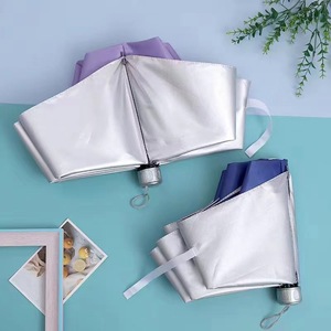 8K os <span class=keywords><strong>inversé</strong></span> 7 ruban d'argent <span class=keywords><strong>parapluie</strong></span> de soleil <span class=keywords><strong>pliable</strong></span> pièces Protection et Logo imprimé <span class=keywords><strong>parapluie</strong></span> à bas prix - Product Image 2