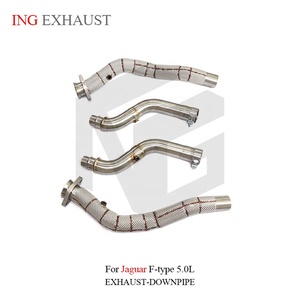 ING Factory Direct Downpipe d'échappement droit en acier inoxydable pour <span class=keywords><strong>Jaguar</strong></span> <span class=keywords><strong>F</strong></span>-<span class=keywords><strong>type</strong></span> 5.0L avec bouclier thermique, pièces de performance, vente en gros - Product Image 6