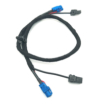 Kabel kamera belakang LVDS Otomotif wanita, 4 + 2 PIN kode HSD C perempuan Ke perempuan dengan catu daya