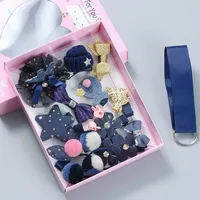 YANYE 18 PIÈCES/ENSEMBLE Rouge Boîte Cadeau Couronne Nœud Doux pour Enfants et Bébés, Accessoires Cheveux Agrafes et Pinces à Cheveux pour Filles et Femmes