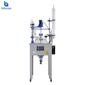 Laboao 20L Single Layer Glass Reactor com Aquecedor Integrado