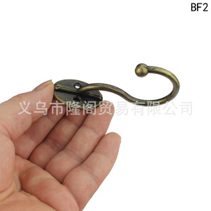 BF2 Zinc Alloy Clothes Hook 23x79mm Wall Mounted <b>Rustic</b> Design For Wardrobe Bathroom <b>Door</b> Use - Product Image 3