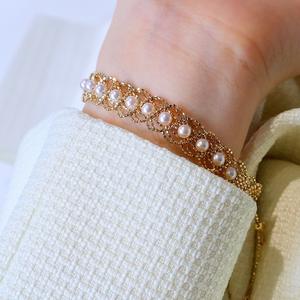 2024 luxe 18K or japonais <span class=keywords><strong>Akoya</strong></span> perle Bracelet haute qualité certifié classique fête de mariage fiançailles cadeau femmes - Product Image 6