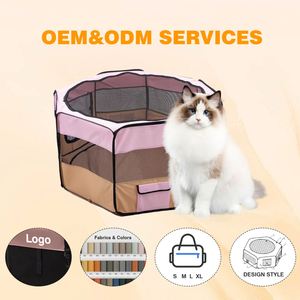 Indoor Outdoor Large Capacity Camping Oxford Cloth Foldable Soft Pet Fence Anti Scratch Mesh Breathable Pet Playpen - Product Image 2
