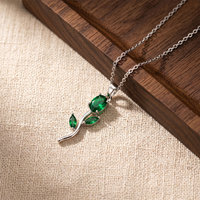 Collier tendance en cuivre minimaliste avec micro-pavé de zircon, motif fleur de tulipe, pour femme, chaîne délicate de luxe pour clavicule, bijoux