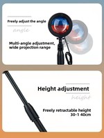 Lampes de projection LED RGB de style moderne pour la décoration de la chambre à coucher, du chevet, du sol, photographie de coucher de soleil, ambiance, lumières RGB en ABS PC